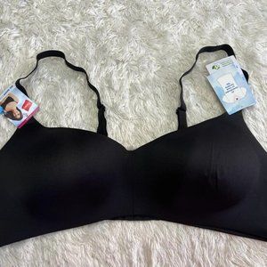 Hanes Women's Bra wirefree No show Comfort Flex Fit Black Size XXL